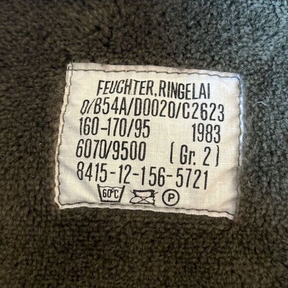 Vintage 1983 German Heavy Canvas Fur Lined Field Parka Army Military Coat - Picture 6 of 16